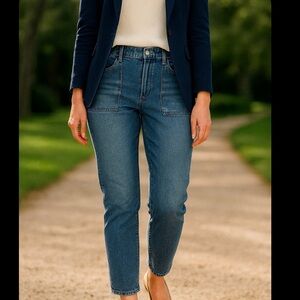 Madewell The Slim‎ Straight Utility Pant Women's Jeans Size 30 Blue Denim